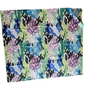 Missoni Home Cactus Printed Checked Jacquard Fabric Blue Green Blk orig 350 yd.